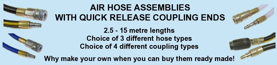 Air Hose Assemblies with Quick Release Couplings
