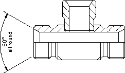 BSP male tee cone seating