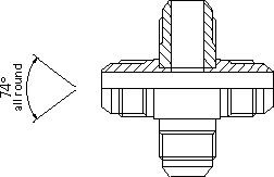 JIC male cross