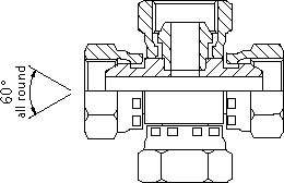 BSP swivel female cross