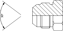 SAE plug 45 deg cone external flare