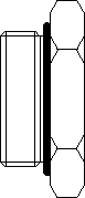 SAE O ring boss (UNF) male solid plug WITH O RING