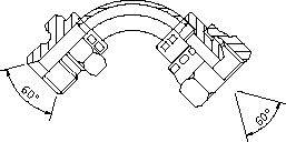 BSP male x BSP swivel female 90 deg swept elbow