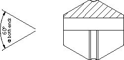 60 deg double cones for METRIC ends