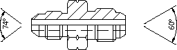 JIC male x JIS male (METRIC threads)