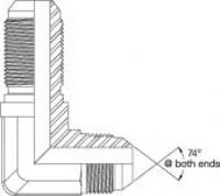 JIC Male x JIC Male Bulkhead 90 Deg Forged Compact