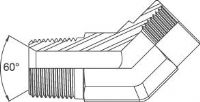 NPTF Male x NPTF Fixed Female 45 Deg Forged Elbow