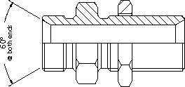 BSP male x BSP male bulkhead WITH LOCKNUT