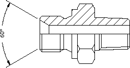 BSP male DIN 3852 Form A x BSPT male