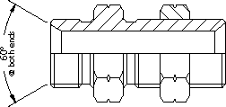 METRIC male x METRIC male bulkhead WITH LOCKNUT 1.