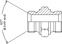 METRIC male 1.5mm pitch x BSP male to DIN3852 FORM