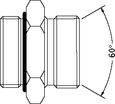 SAE O ring boss (UNF) male WITH O RING x BSP male