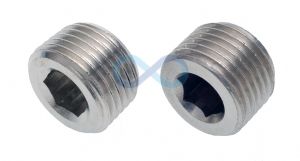 Plug Nickel Plated Brass Int Hex 1/8