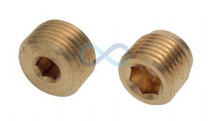 Brass Internal Hex Male Metric Blanking Plug