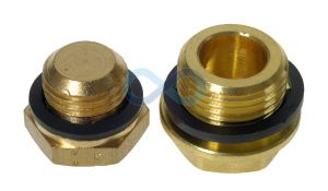Brass Hex Male Plug M5 - 1/2