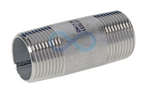 Barrel Nipple BSPT 316 Stainless Steel 150lb