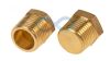 Threaded plug hex head brass BSPT & NPT