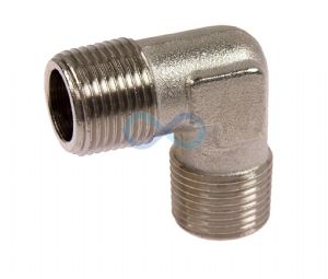 Nickel Plated Brass Male/Male BSP Equal Elbow