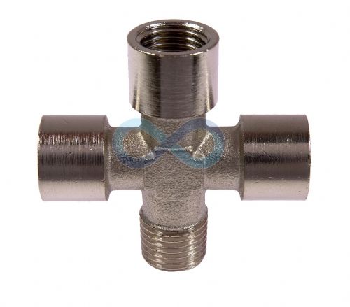 Nickel Plated Brass Male/Female BSP Equal Cross 