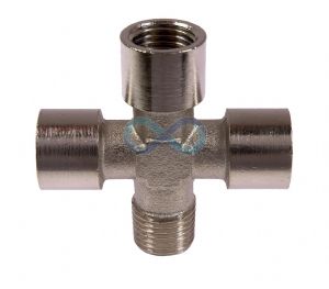 Nickel Plated Brass Male/Female BSP Equal Cross 