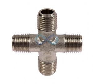 Nickel Plated Brass Male BSP Equal Cross 