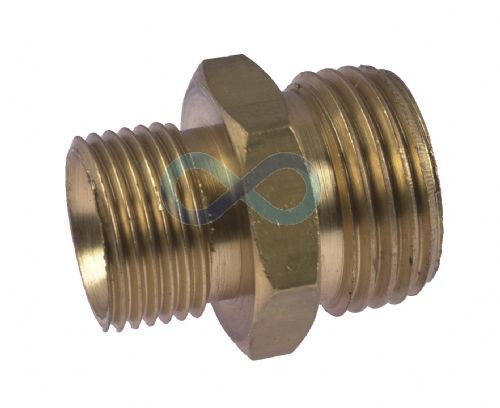 Male Hex Nipple Brass BSPP 60 degree cone