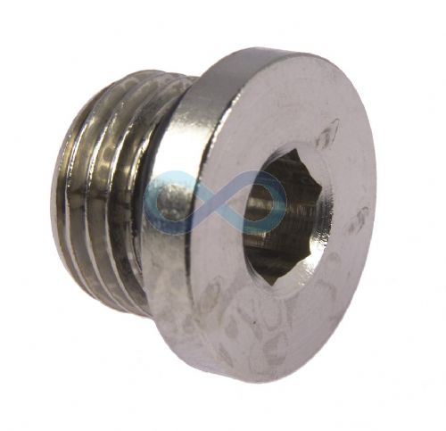 Plug Nickel Plated Brass Int Hex Metric & BSPP