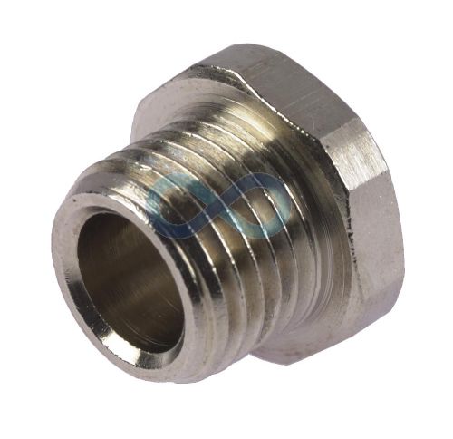 Plug Nickel Plated Brass Hex M5 & 1/8