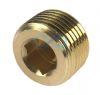 Plug Brass Internal Hex 1/8