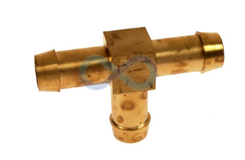 Hose Tail Barb Tee - Brass  1/4