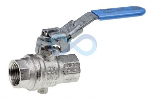 Ball valve - F/F Lockable with purge 1/4