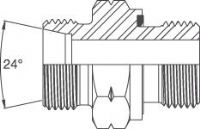 Metric M 24 Deg Cone Tube Fitting(L) x BSP Male CS