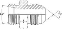 Metric Male 24 Deg Cone Tube Fitting(S) x JIC Male