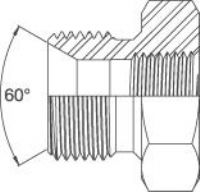 BSP Male 60 Deg Cone x BSPT Fixed Female Bush