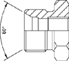 BSP male 60 deg cone x BSP fixed female bush