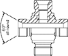 BSP male cross for bonded seal