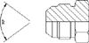 SAE plug 45 deg cone external flare