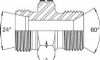 Metric Male x Metric Male 24 Deg Cone Tube Fitting