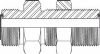 ORFS Male x ORFS Male Bulkhead with Locknut