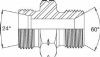 Metric Male 24 Deg Cone Tube Fitting x BSP Male